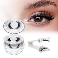 QUEWEL 2 Pairs Magnetic False Eyelashes Reusable Magnetic Eyelashes with Applicator No Glue Cat Eyel