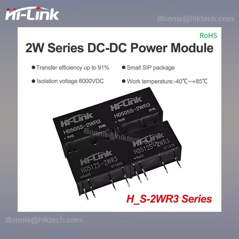 2W Hi-Link H0505S-2WR3 H0512S-2WR3 Power Module DC to DC Converter Single Output 5V to 3.3V/5V/9V/12