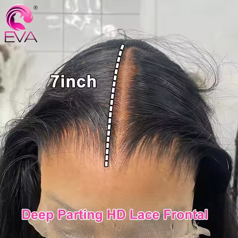 Eva Hair 5x5 7x5 HD Lace Closures Pre Plucked Human Hair 9x6 HD Closure Invisible Ultra Fitted 13x6 