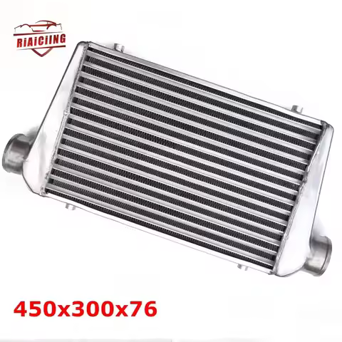 Universal 450*300*76mm Turbo Intercooler: Bar Plate Construction, 76mm OD Front Mount for Optimal He