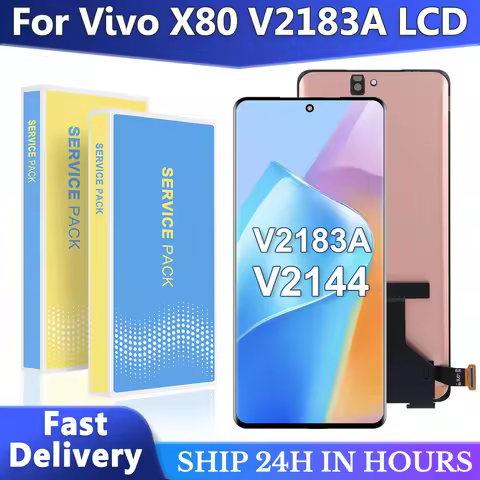 120HZ AMOLED For Vivo X80 V2144 LCD Display Touch panel Screen Digitizer Assembly Replacement For Vi