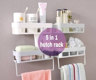 Bathroom Hutch Rack Five Piece