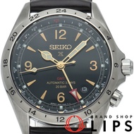 精工 Prospex Alpinist 機械 GMT 男士腕錶 SBEJ005/6R54-00B0，銀色，成色極佳，含原廠錶盒和保固卡。不鏽鋼錶殼/皮革錶帶。 [二手]