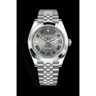 You-Watch Watch DATEJUST II (2018 style) 41mm green Roman numerals (five beads commemorative belt) 1