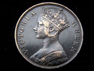 銅幣-1877年英屬香港一仙(Cent)大銅幣(英女皇維多利亞像,好品)