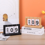 ❤️Wooden Flip Calendar 2025 Aesthetic 3D Kayu Desk and Wall Calendar Table Calendar Unique Gift for 