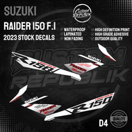 Suzuki Raider 150 FI 2023 Stock Decals Set