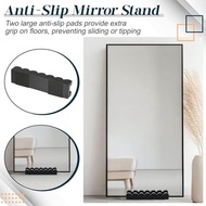 Colingmill Wavy Wooden Floor Mirror Stand 9.8 x 2.3 x 1.5 Inches Anti Slip Base for Full Length Mirr