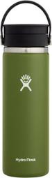 【Hydro Flask】寬口 20oz 591ml 橄欖綠 美國【旋轉咖啡蓋】不鏽鋼保溫保冰瓶保冷保溫瓶不含雙酚A