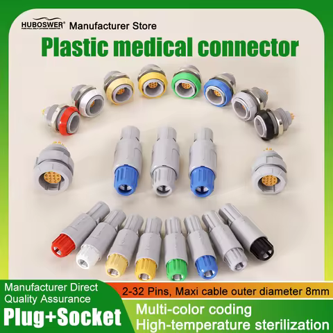 Compatible REDEL PAG PKG PLG CAB CKB CLB 1P 2P Series 2 3 4 5 6 8 9 10 14 26Pins Medical Plastic Plu