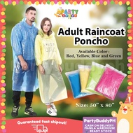 Partybuddyph Portable Lightweight unisex raincoat Waterproof Adult Rain Poncho Hooded Raincoat