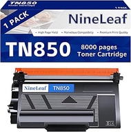 NineLeaf 1 Pack High Yield Compatible Black Toner Cartridge Replacement for Brother TN850 TN-850 TN8