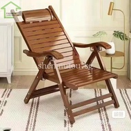 Foldable chair bamboo recliner home nap artifact cold chair for the elderly summer home lunch break bamboo chair balcony backrest chair HEDJ