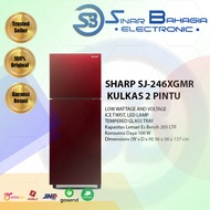 Sharp SJ-246XGMR, KULKAS 2 PINTU (NEW) ( Khusus Bandung)