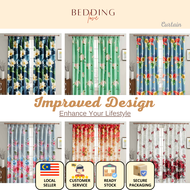 Langsir Tingkap Hook Type Semi Blackout Sliding Door Curtain Window Modern Tirai Bilik Pintu Langsir