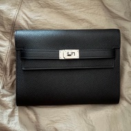 Hermes 愛馬仕 全新 Kelly to go 黑銀 專櫃購入