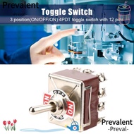 PREVALENT ​​3 Position Switch​​, 4PDT 12 Pin Rocker Switch ON//ON Three-position Rocker Control Heav