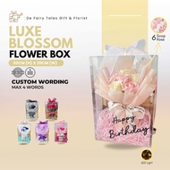 Soap Flower Bouquet PVC Box Transparent 6 stalk Soap Flower Valentine Birthday Anniversary Surprise