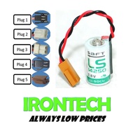 Saft LS14250 1/2AA 3.6V PLC Industrial ER 14250 Lithium Battery + Plug