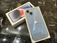 💜西門全新機/二手機專賣店💜拆封新機🍎iPhone14 128G 藍色🍎💟🔋電池100%有原保🔥可無卡分期🔥可貼換台北西門町實體門市✨其他機型歡迎詢問✨