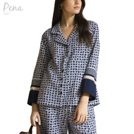Pena house เสื้อเบลาส์ คอฮาวายทรงหลวม PWSL102501