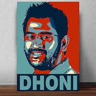 M.S. Dhoni Hope Poster For Room & Office Canvas Print Wall Art