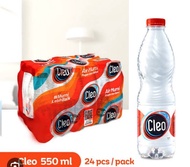 Cleo air mineral kemasan botol 550 ml dus