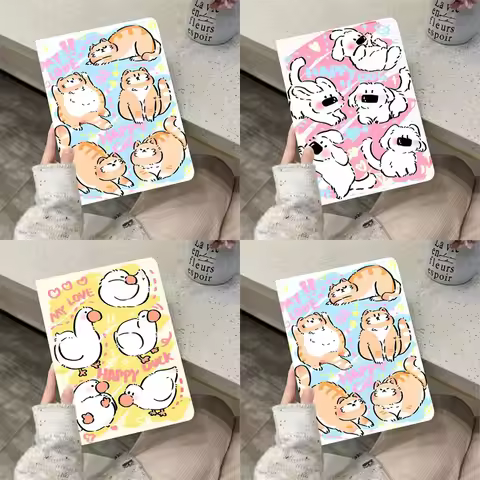 Colorful Line Small Animals Detachable Cover Ipad Air Case Ipad 2017 10.5 Inch Ipad 6th Generation C