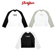 TheGlam GENUINE - “GLM STAR” Raglan Form Boxy Long Sleeve T-Shirt - TS07-01