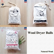 Nature Wool Dryer Balls - Fabric Softener Ball ลูกบอลปรับผ้านุ่ม 6 ลููก/ถุง