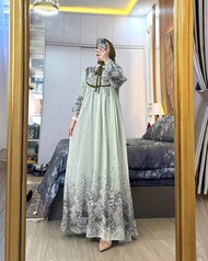 carisa set hijab gamis set hijab terbaru kekinian 2025  busana muslim mewah lebaranbahan rayon diamo