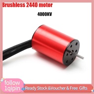 1qipin.my S2440 4000KV Brushless Motor Waterproof Replacement for Traxxas HSP Wltoys 1/16 1/18 RC Tr