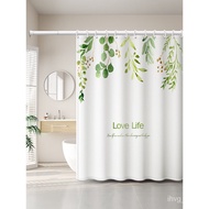 🍅Bathroom Waterproof Curtain Full Set Shower Curtain Partition with Rod Toilet Set Punch-Free Door Curtain Hanging Curta