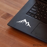 sticker gunung - stiker mountain untuk laptop apple macbook asus - putih