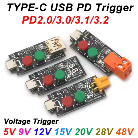 140W 5A TYPE-C USB PD QC Voltage Trigger Fast Charge PD2.0/3.0 Decoy 5V 9V 12V 15V 20V 28V 48V PD TO