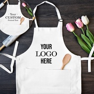 Custom Logo Apron Personalized Restaurant Cafe Business Apron Women Men Kids Chef Apron Family Apron