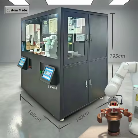 Custom 6-Axis CNC Commercial Coffee Robot Barista Machine Automatic Cappuccino Latte Touch Screen