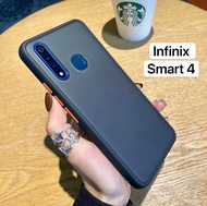 พร้อมส่ง Case Infinix Smart 4 เคสกันกระแทก ปุ่มสีผิวด้าน ขอบนิ่มหลังแข็ง เคสอินฟีนิ๊ก สินค้าส่งจากไทย INFINIX SMART 4