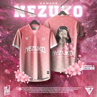 DJ Sport Jersey Demon Slayer Jersey NFL Budak & Dewasa Unisex Jersey Nezuko Zenitsu Shinobu Tanjiro 