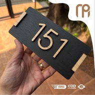Custom Wooden House Number Plates | Minimalist 3D 2-Layer Multiplex Embossed House Number
