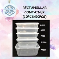 A500 / A650 / A750 A1000 - Rectangular Plastic Disposable Food Container / Bekas Petak - EC & LAVA