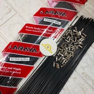 Spoke Spokes 292 ARAYA 292mm STAINLESS Black Rims 700c 29 Contents 36 Pieces