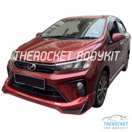 Perodua Bezza 2020-2024 Drive68 Front Skirt &amp; Gear Up Rear Skirt Kacuk Mix Bodykit Material PU With Paint