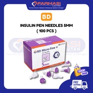BD MICRO-FINE INSULIN PEN NEEDLES 5MM 100'S