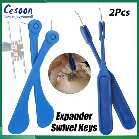 2Pcs Dental Implant Expansion Screw Rapid Orthodontic Palatal Expander Swivel Adjustment Keys Ortho 
