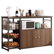 💘&amp;Kitchen Shelf Multi-Functional Sideboard Cabinet Floor Multi-Layer Bowl Food Cupboard Household Cupboard Storage Cabin