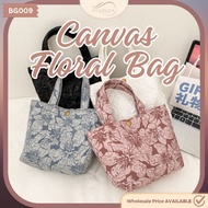 ARAMADA BG009🔥FABRIC FLORAL BAG CANVAS BAG HANDBAG TOTEBAG BEG TANGAN WANITA BEG BUNGA MINI BAG
