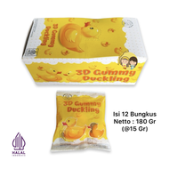 Permen 3D Gummy Duckling - Yupi Bebek Lunak 12 X 15 Gr Rasa Mangga Yogurt by Jadoel Snack