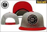 หมวก หมวกแก๊ป Snapback Cap - BRIXTON เทาแดง