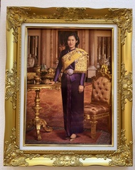 กรอบรูปหลุยส์สมเด็จพระเทพฯ กรอบรูปขนาด 21x26 นิ้ว ภาพมงคล เสริมฮวงจุ้ย ตกแต่งบ้าน ของขวัญ ของที่ระลึก